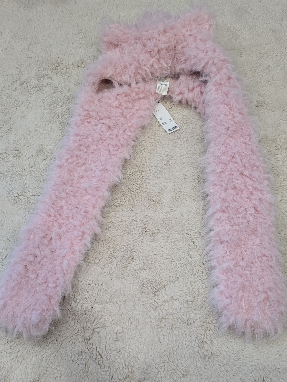 Urban Outfitters Pink Faux Fur Wrap Scarf